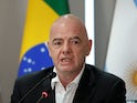 FIFA president Gianni Infantino during the press conference on March 30, 2023